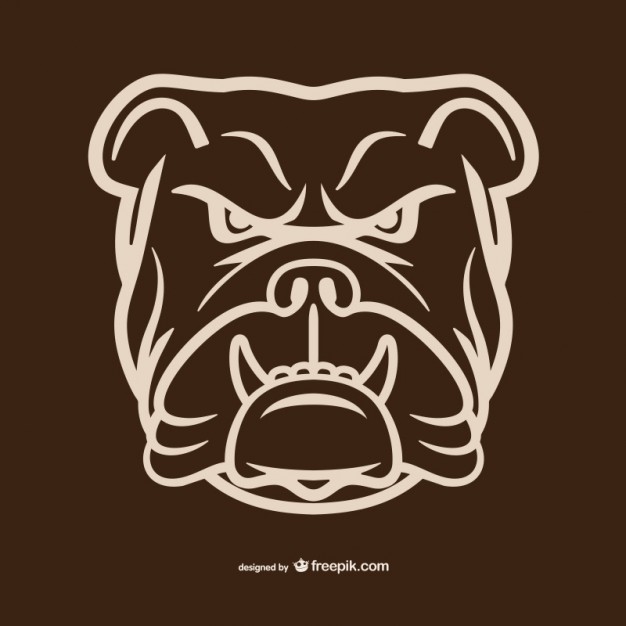 626x626 Bulldog Head Outline Vector Free Download