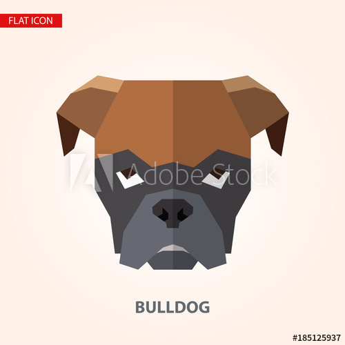 500x500 Bulldog Head Vector Illustration It Can Be Used As