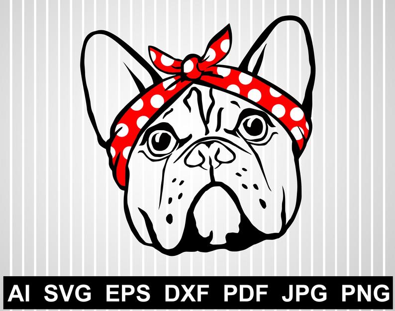 794x626 Bulldog Free Cuts For Cricut Bulldog With Bandana Vector Etsy