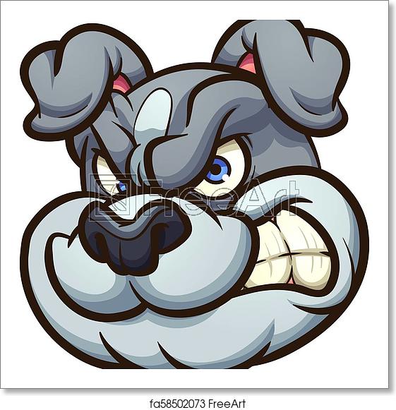 561x581 Free Art Print Of Angry Bulldog Angry Cartoon Bulldog Head