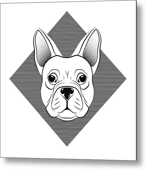 493x572 French Bulldog Head Isolated On White Background Line Tattoo