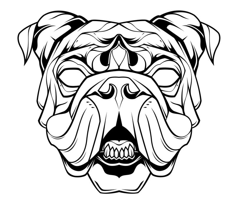 794x715 Head Vector Bulldog Etsy