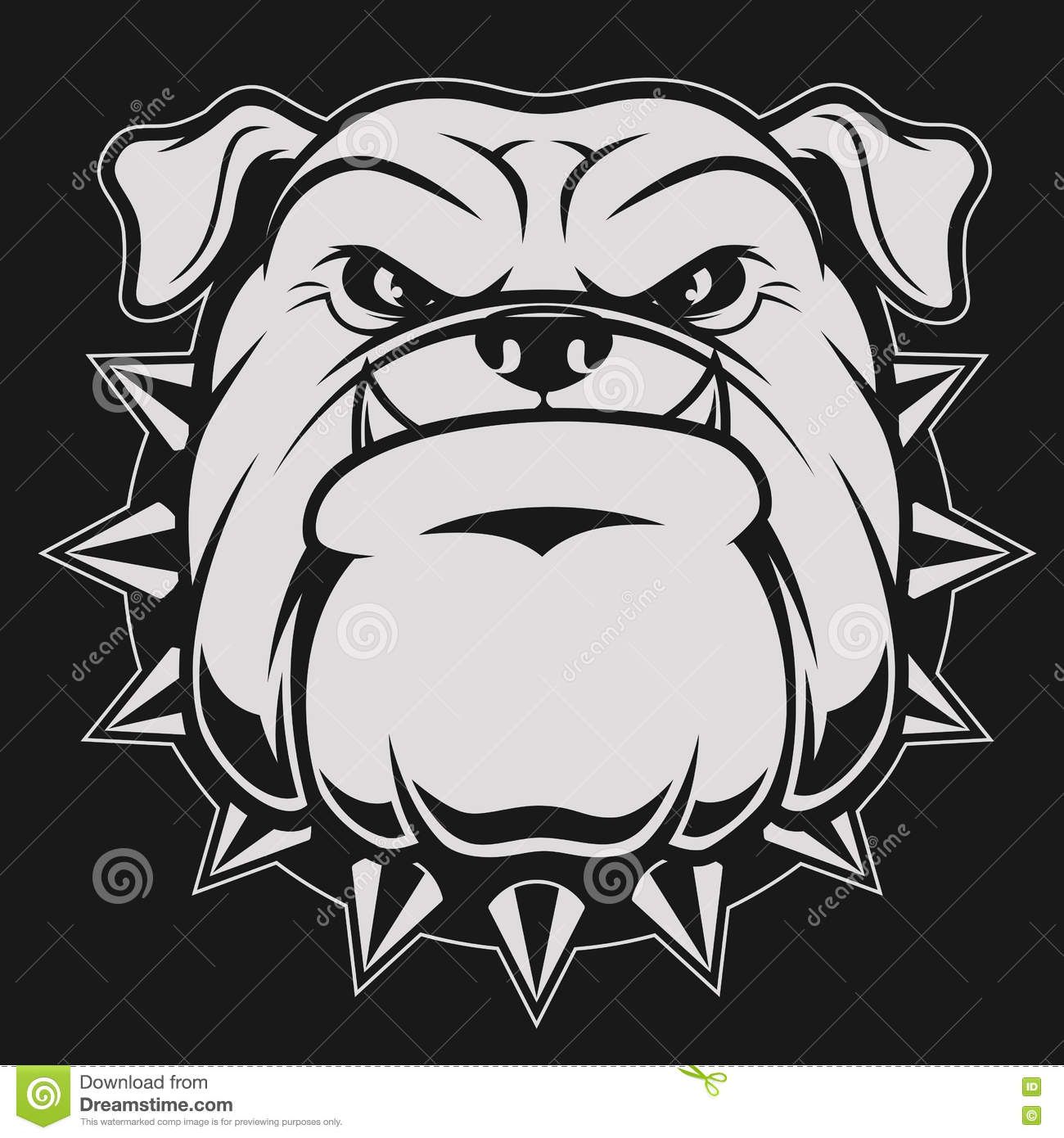 1300x1390 Photo About Vector Illustration Head Ferocious Bulldog Mascot