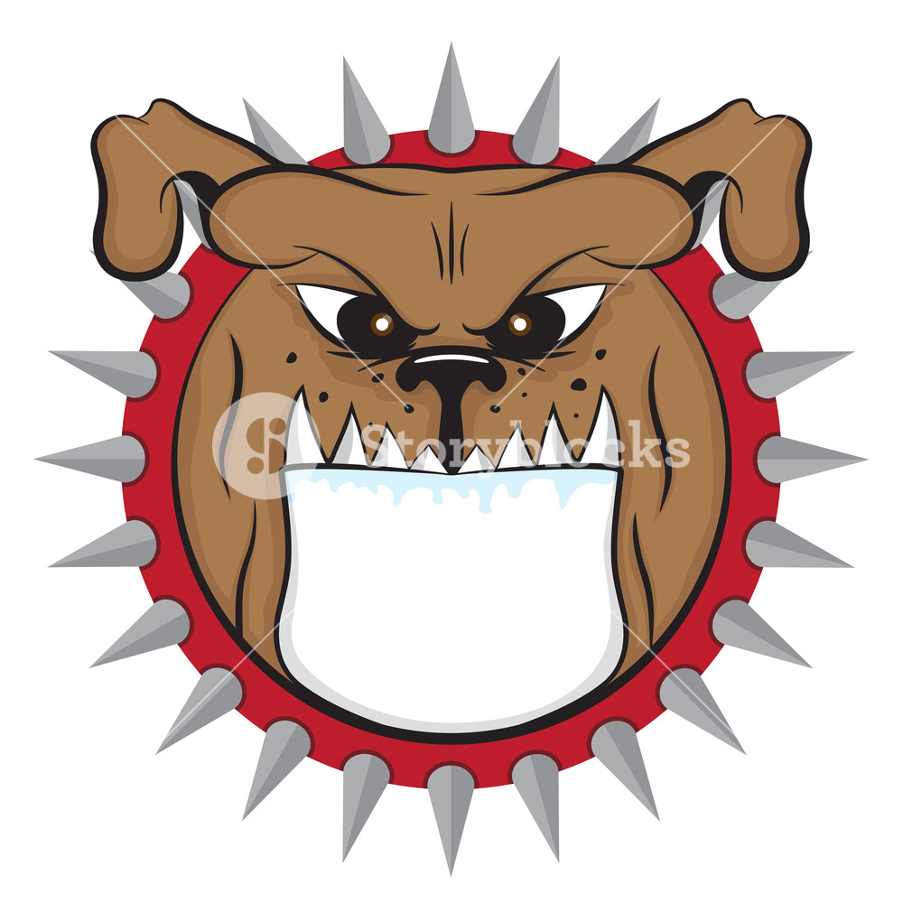 1000x1000 Cartoon Bulldog Head Vector Animal Icon Illsutation Royalty Free