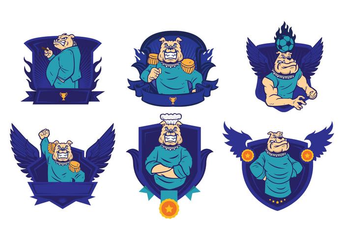 Free Bulldog Badges Logo Vector 700x490 Free Bulldog Badges Logo Vector