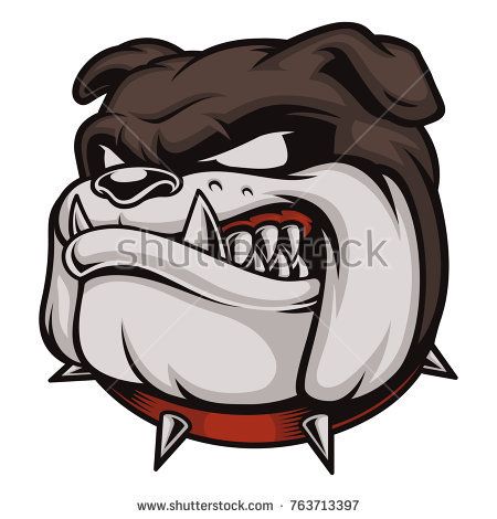 Vector Illustration With Angry Bulldog Logo With Head Of Dog 450x470 Vector Illustration With Angry Bulldog Logo With Head Of Dog