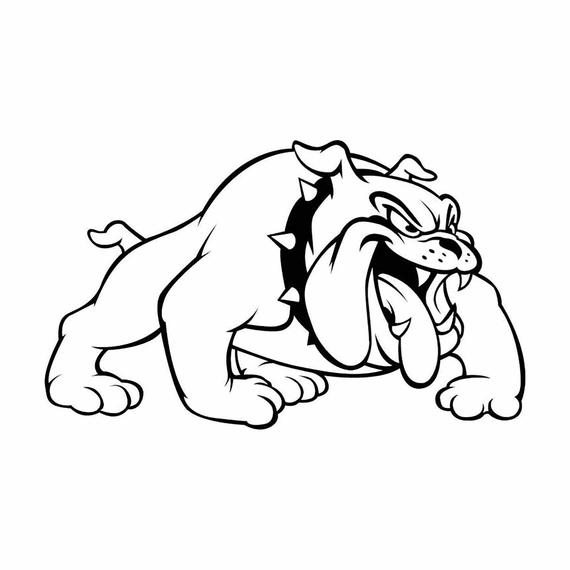 570x570 Bulldog Mascot Instant Download Vector Dxf Etsy