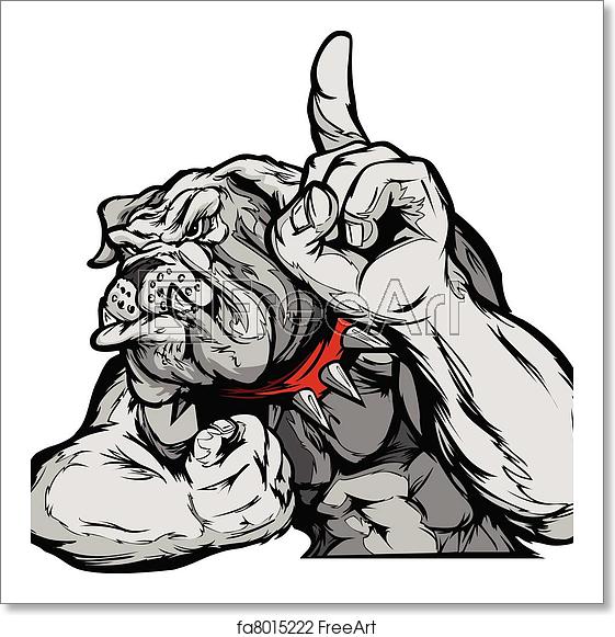 561x581 Free Art Print Of Bulldog Mascot Body Vector Cartoon Cartoon