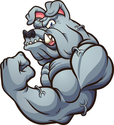 448x490 Strong Bulldog Mascot