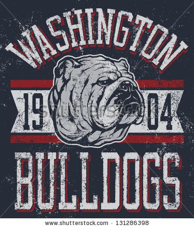 401x470 Three Color Retro Bulldogs Athletic T Shirt Design Complete