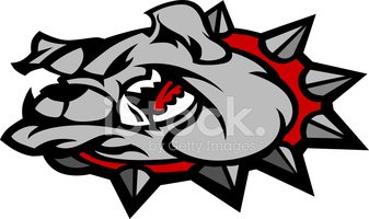 337x200 Bulldog Mascot Head Vector Illustration Stock Vectors