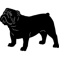 Download Bulldog Silhouette Vector at Vectorified.com | Collection ...