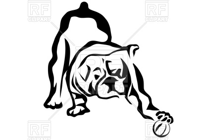 400x283 Silhouette Of Bulldog Vector Image Of Plants And Animals Arkela