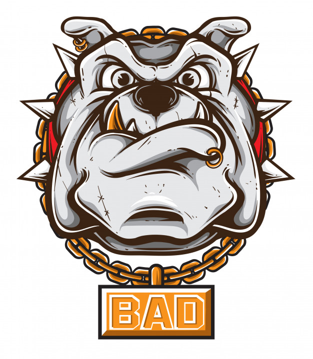626x719 Crazy Bulldog Vector Vector Premium Download