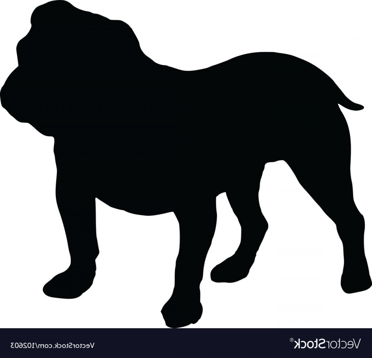 1200x1154 Silhouette Of An English Bulldog Vector Soidergi