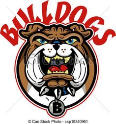 236x251 Fantasy Football Bulldog Mascot, Art Icon