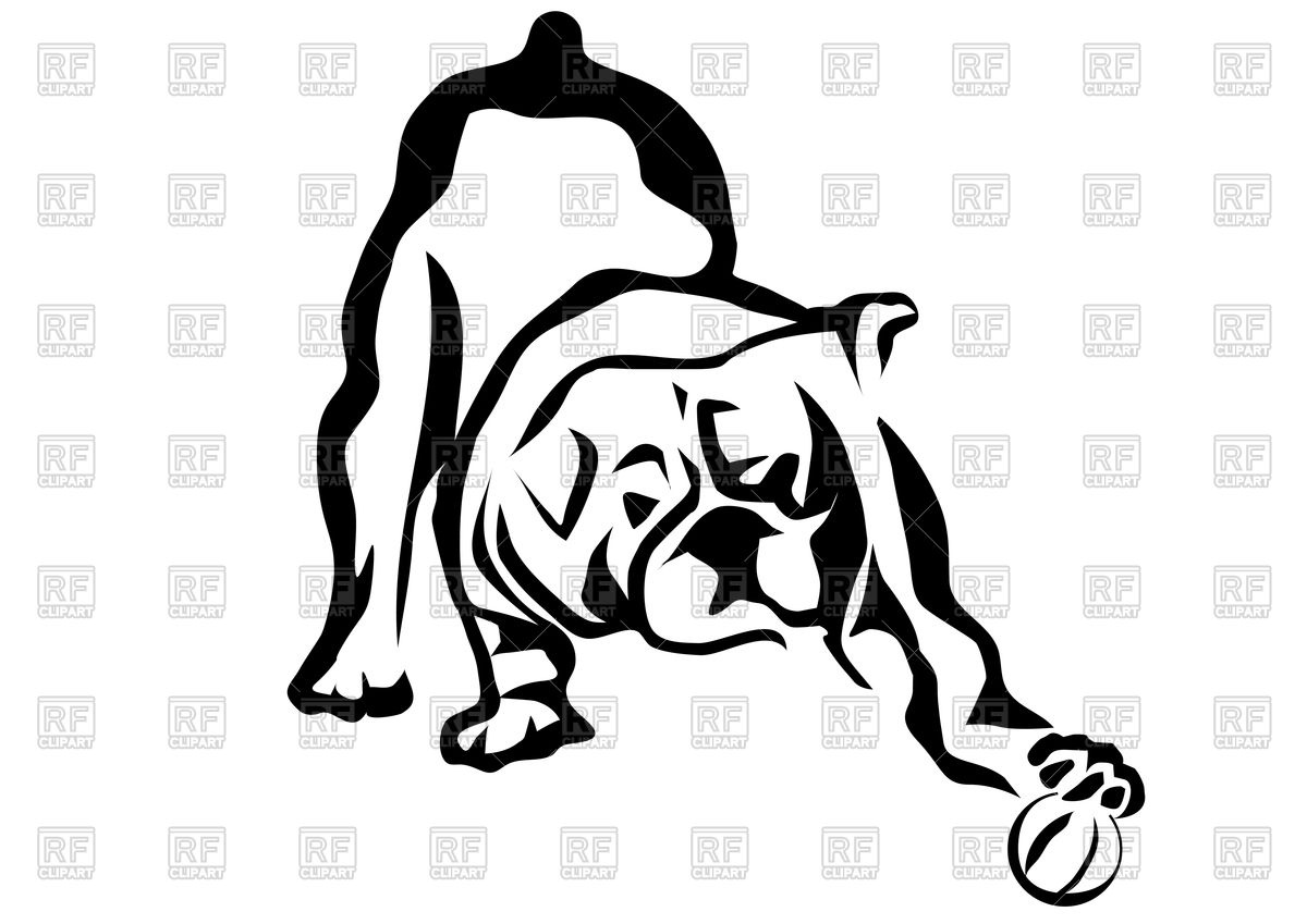 1200x849 Silhouette Of Bulldog Vector Image Of Plants And Animals Arkela