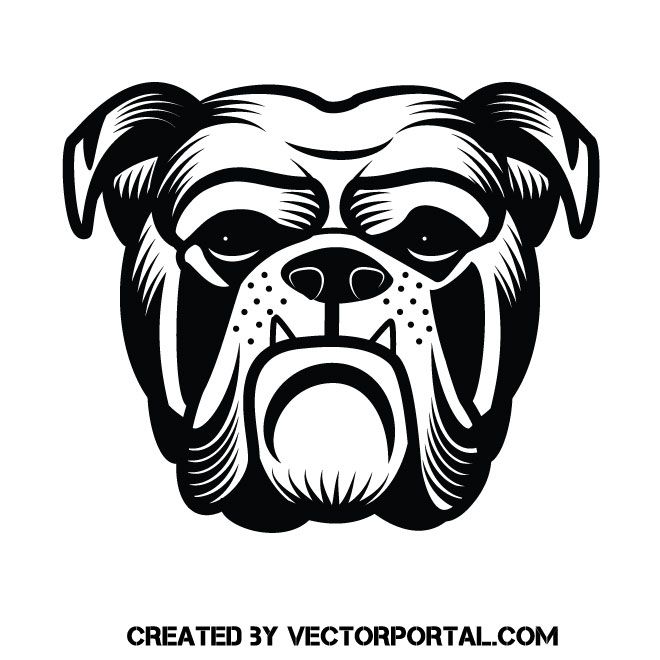 660x660 Bulldog Vector Clip Art Animal Vectors Free Vector Images