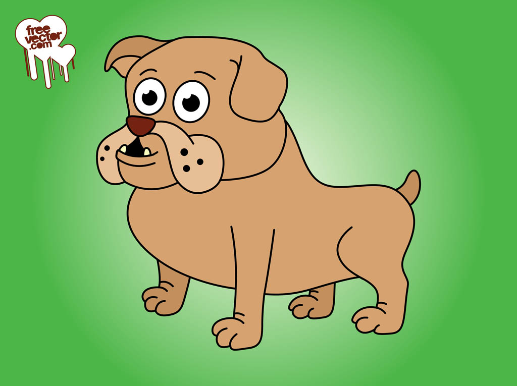 1024x765 Cartoon Bulldog Vector Art Graphics