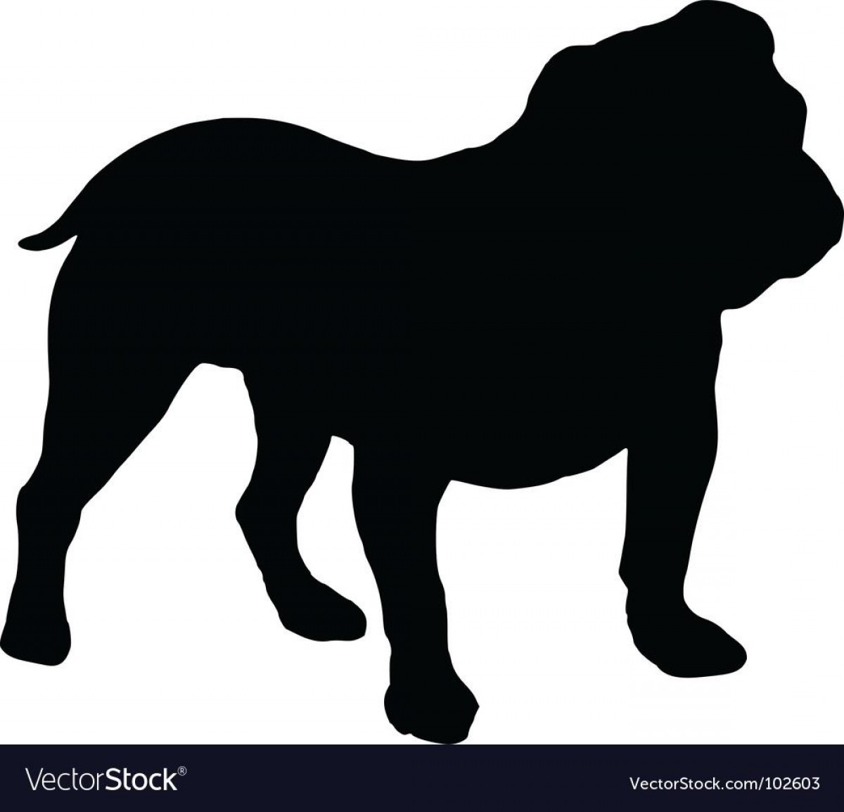1200x1154 Best Silhouette Of An English Bulldog Vector Drawing Soidergi