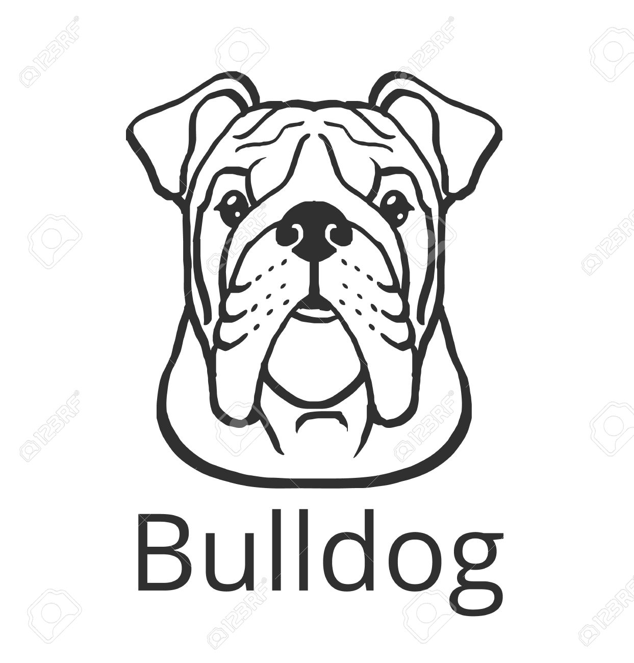 1243x1300 Bulldog Head Clipart Black And White