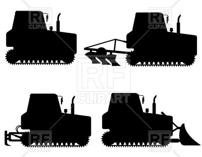 400x311 Silhouette Of Bulldozer