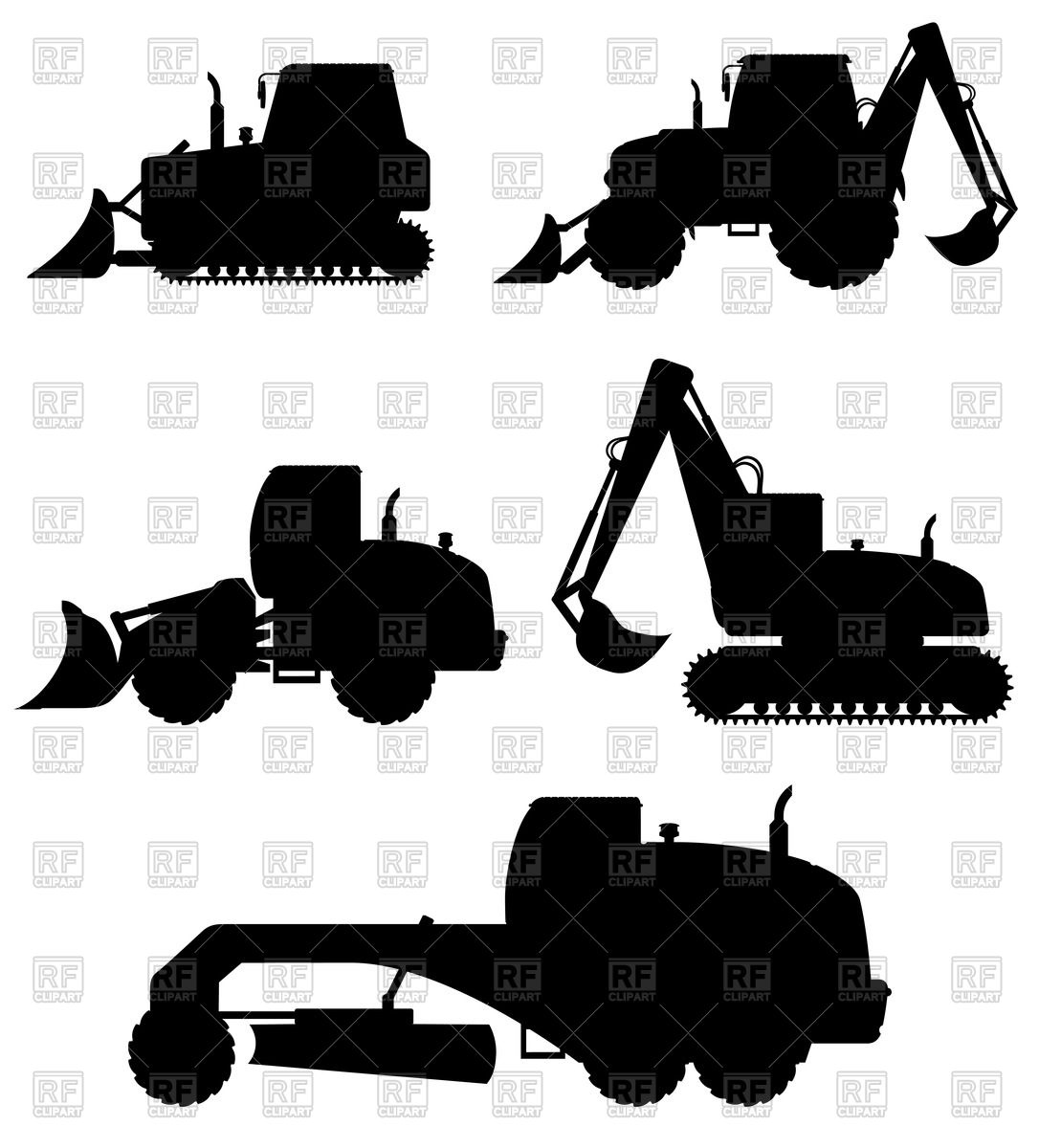 1086x1200 Silhouette Of Construction Work Machinery