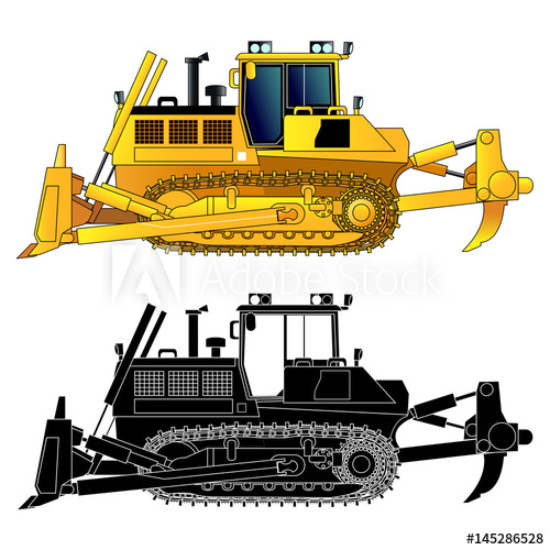 Bulldozer Vector At Vectorified.com | Collection Of Bulldozer Vector ...