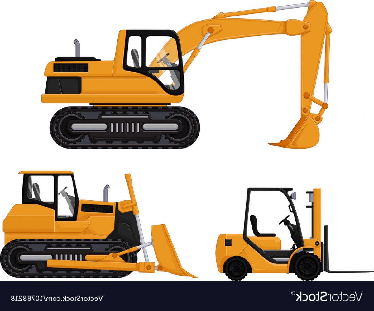 1200x1000 Dozer And Backhoe Vector Savoyuptown
