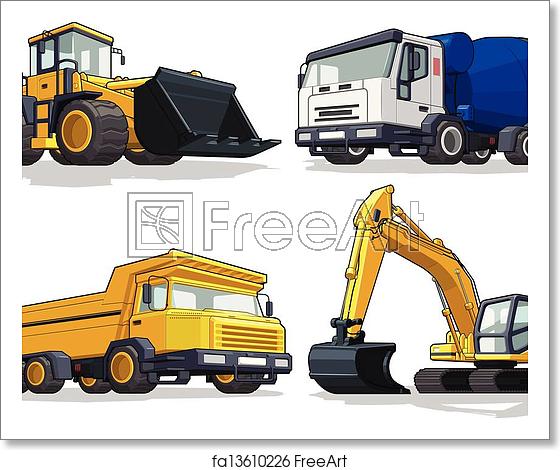 560x470 Free Art Print Of Construction Machine