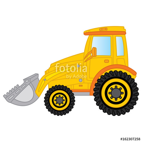500x500 Vector Bulldozer Bulldozer Vector Illustration Stock Image