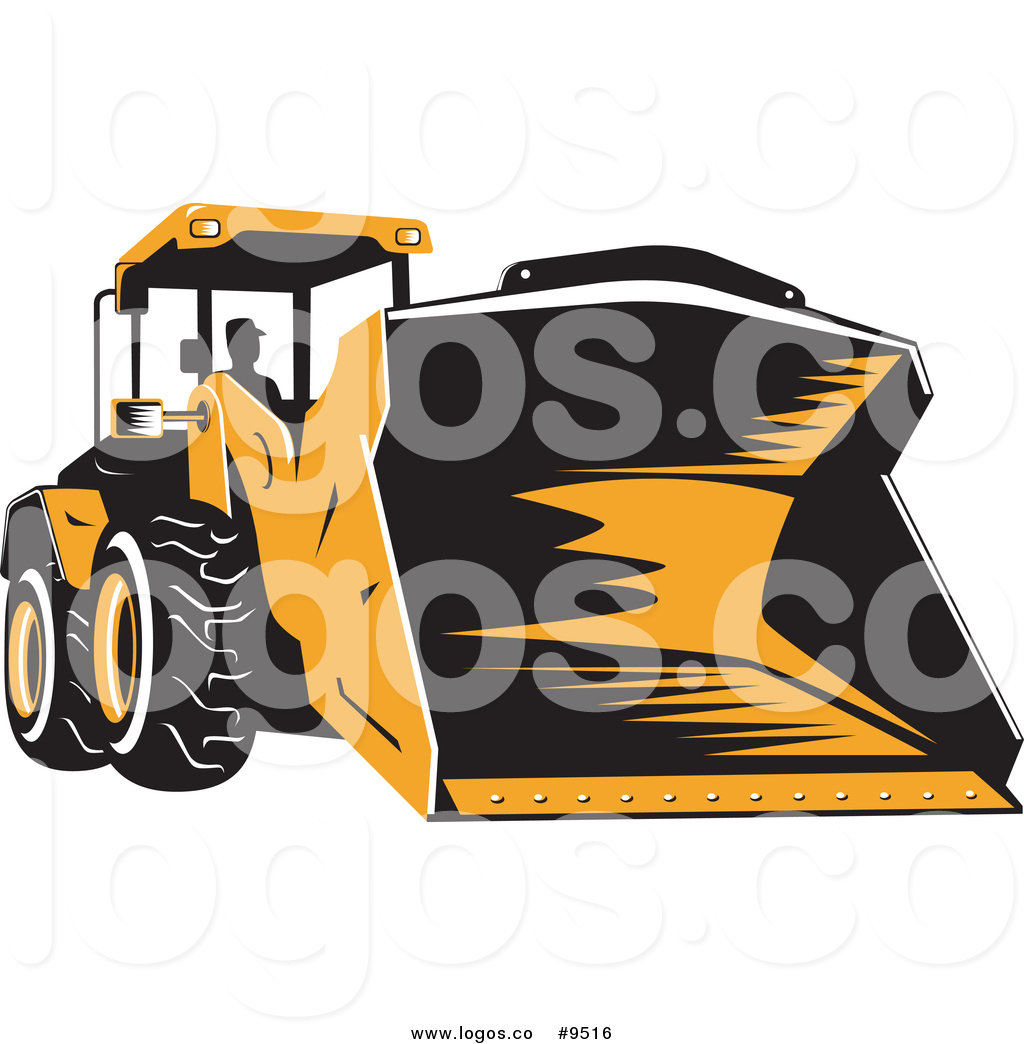 1024x1044 Vector Logo Of A Front Loader Bulldozer And Operator