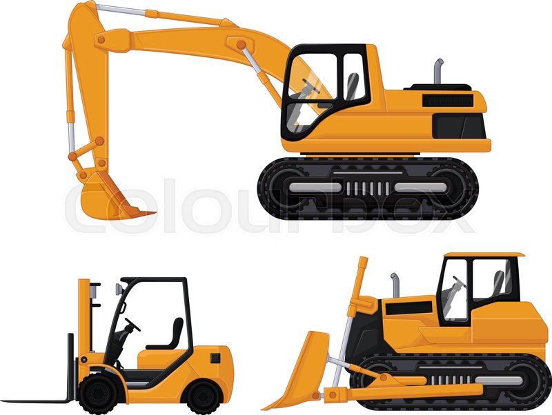 800x602 Vector Illustration Of Backhoe, Stock Vector Colourbox