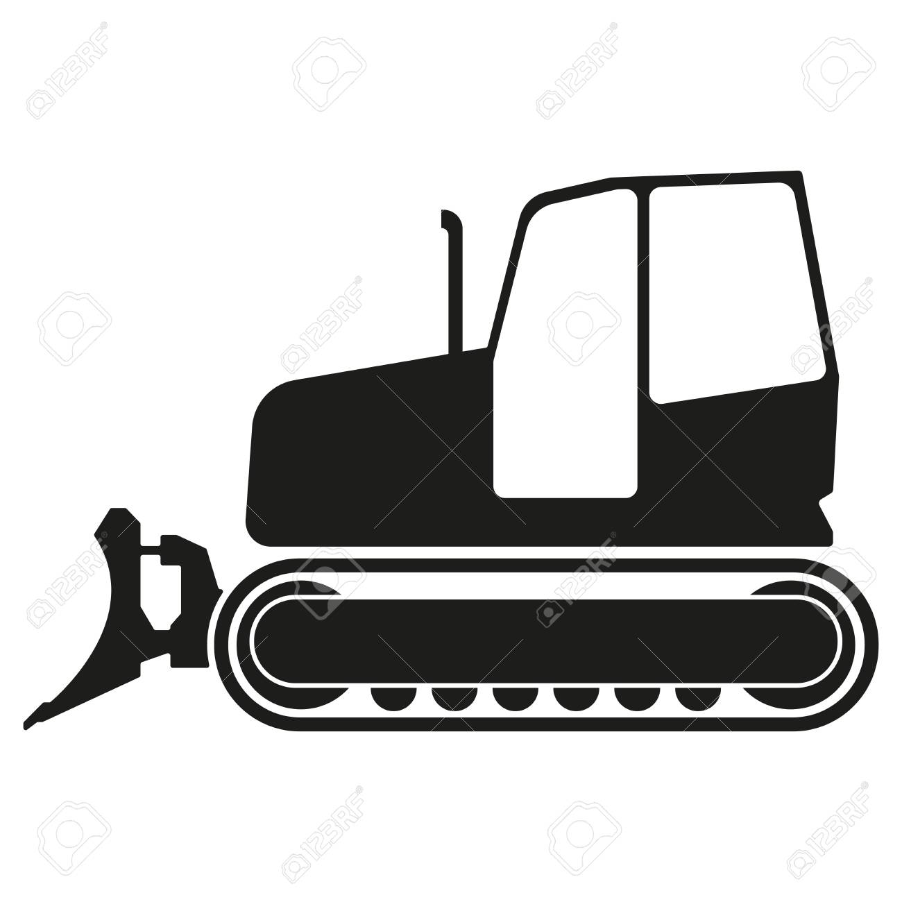 1300x1300 Collection Of 'bulldozer Silhouette Clip Art' Download More Than