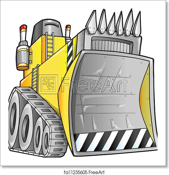 561x581 Free Art Print Of Apocalyptic Bulldozer Vector Apocalyptic