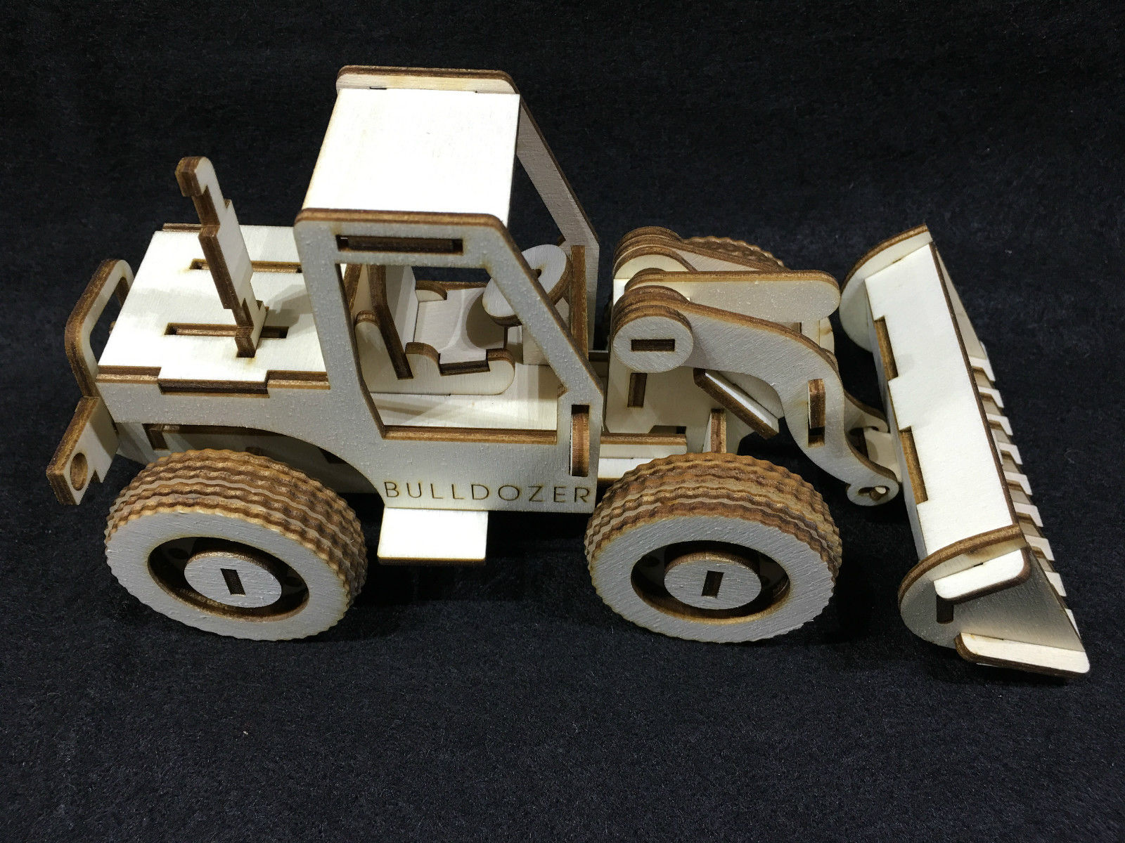 1600x1200 Bulldozer Laser Cut Wooden Model Puzzle Kit Free Vector Cdr