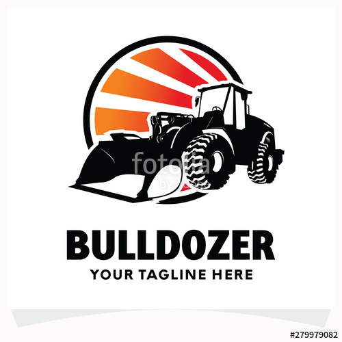 500x500 Bulldozer Logo Design Template Stock Image And Royalty Free