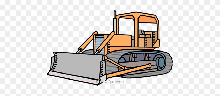840x367 Bulldozer Royalty Free Vector Clip Art Illustration