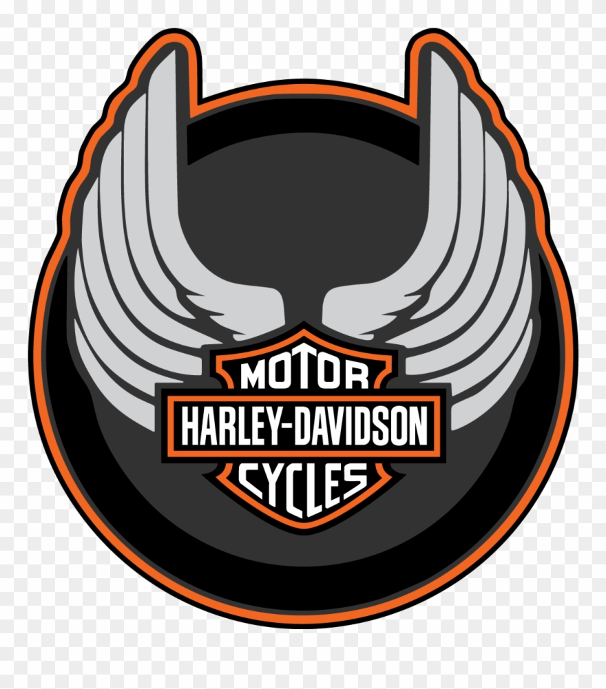 880x1001 Harley Davidson Wings Round Logo Vector Decal Free