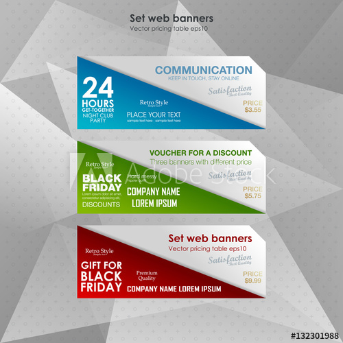 Set Horizontal Tariffs Banners Interface For The Site Ui Ux 500x500 Set Horizontal Tariffs Banners Interface For The Site Ui Ux