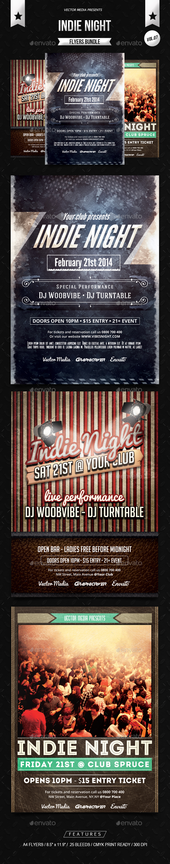 590x2991 Vector Club And Curtain Club Party Flyer Templates