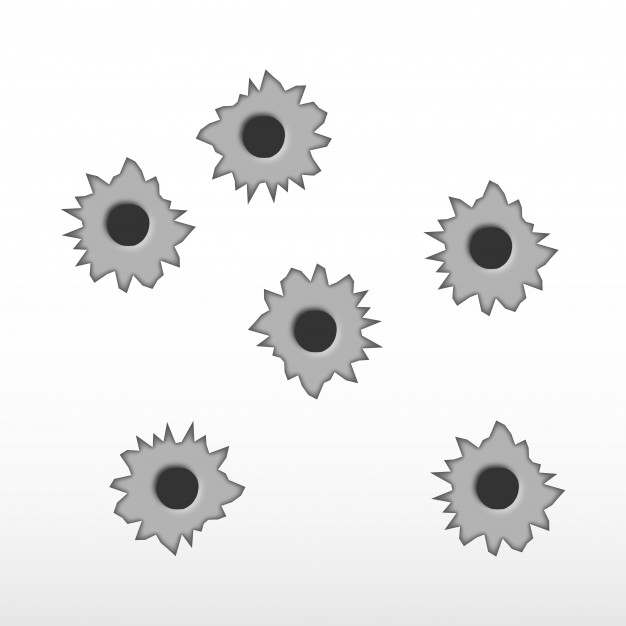 626x626 Metal Bullet Hole Vector Vector Premium Download