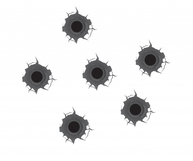 626x521 Metal Bullet Hole Vector Illustration Vector Premium Download