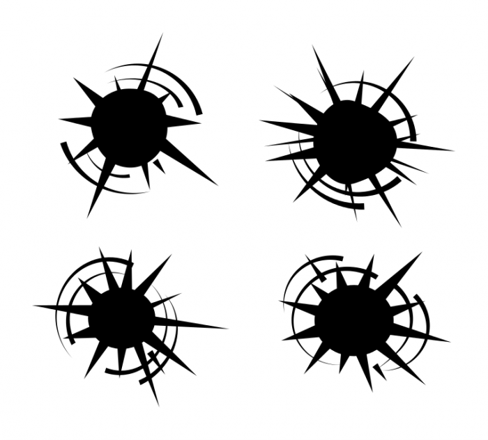 700x632 Bullet Hole Vector Png Vector, Clipart