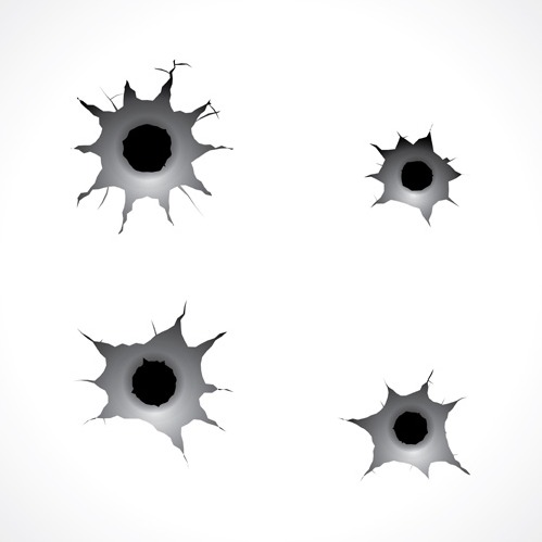 499x499 Realistic Bullet Holes Vector Illustration Free Vectors Ui