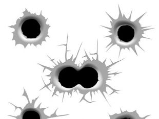 310x233 Realistic Bullet Holes Vector Illustration Free Vectors Ui