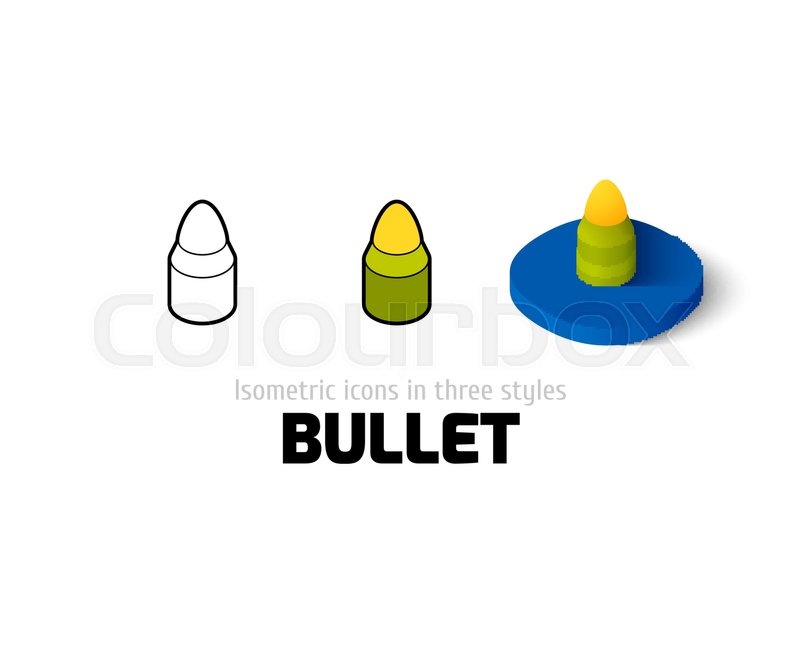 800x658 Bullet Icon, Vector Symbol In Flat, Stock Vector Colourbox