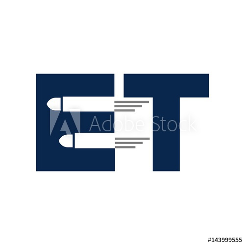 500x500 Letter E And T Logo Vector Bullet Icon