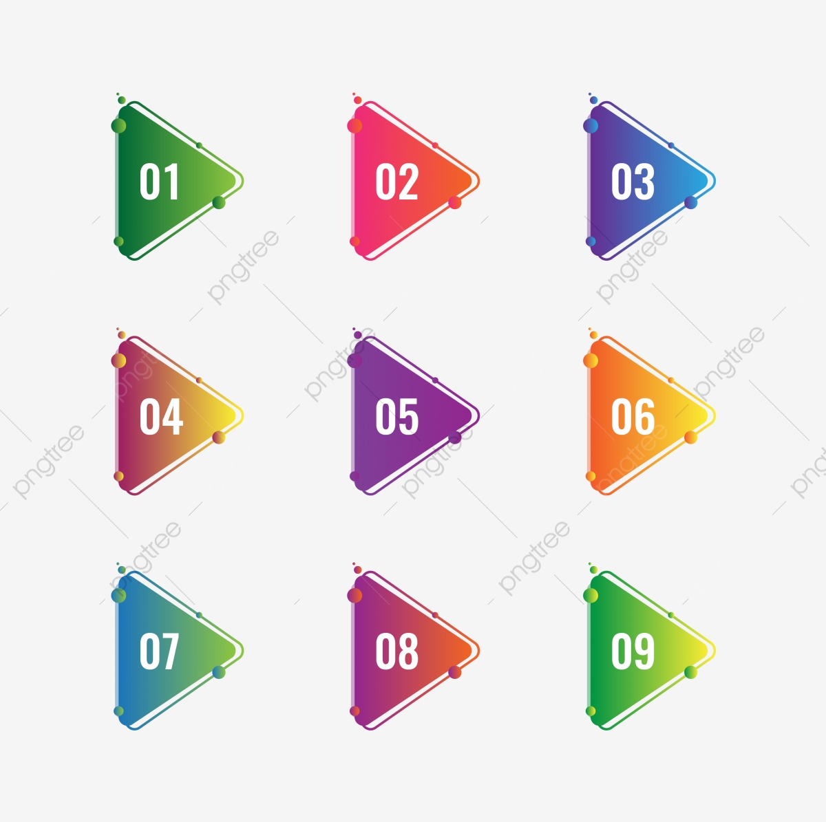 1200x1195 Colorful Bullets Number Points In Arrow Shape, Geometry, Bullet