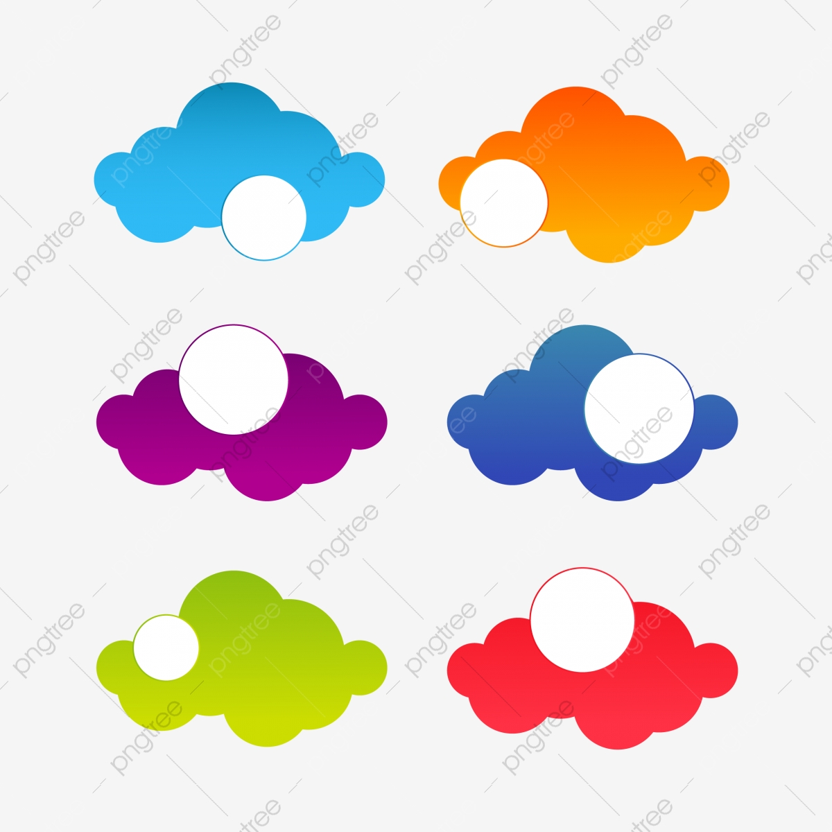 1200x1200 Colorful Cloud Vector Bullet Point, Cloud, Clouds, Colorful Png